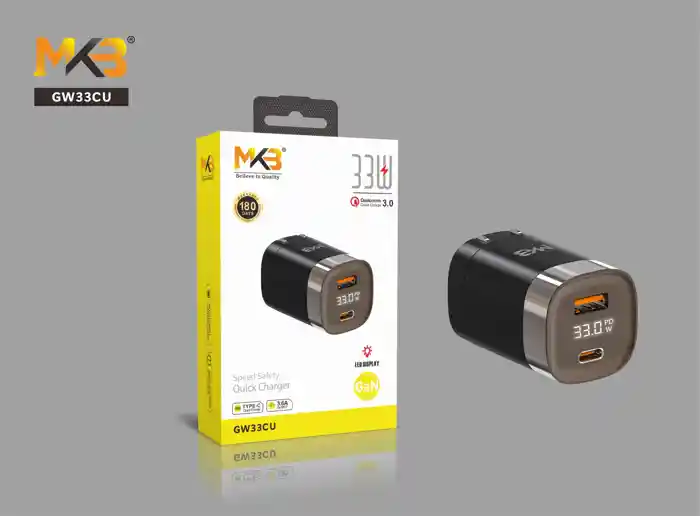 MKB GW33CU 33W LED DISPLAY Quick Charger Adapter